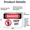 Signmission Keep Off, 10 in W x Rectangle, Vinyl Decal OS-2PACK-DS-D-710-L-1396 - alternate 2